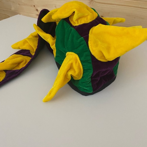 MARDI GRAS Vibrant & Playful Velvet Fun Purple, Green, Gold Extra Long Tail Hat - Picture 8 of 13
